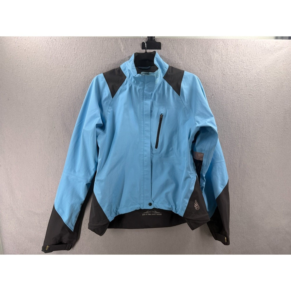 Novara Cycling Waterproof Jacket Womens M Blue Wind Rain Shell Reflective Vented